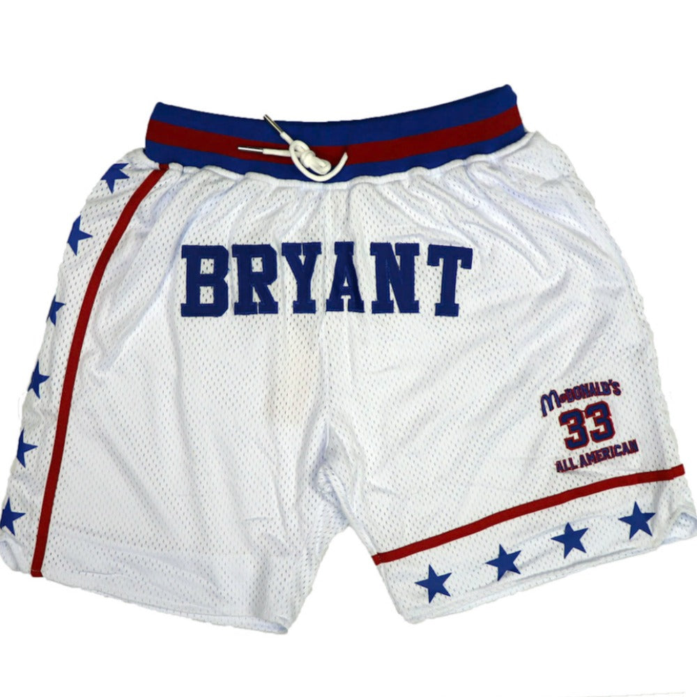 Kobe Bryant McDonalds All American Basketball Shorts-White