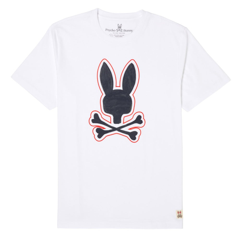 Psycho Bunny-Kendal Graphic Tee-White