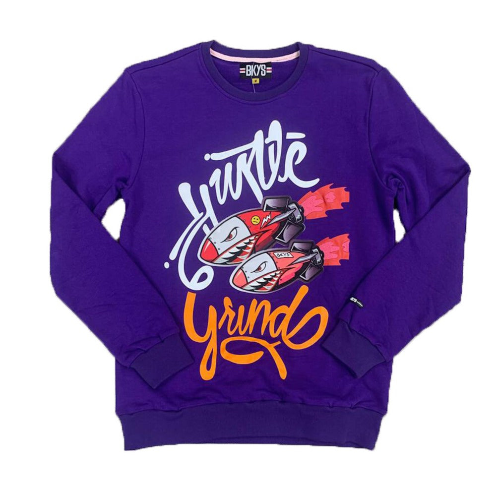 BKYS-Hustle & Grind Sweatshirt-Purple