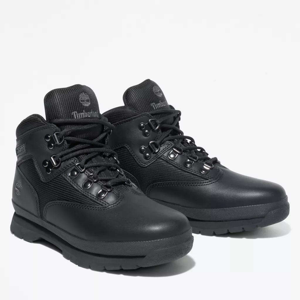 Timberland - Youth Euro Hiker Boots - Black Full-Grain