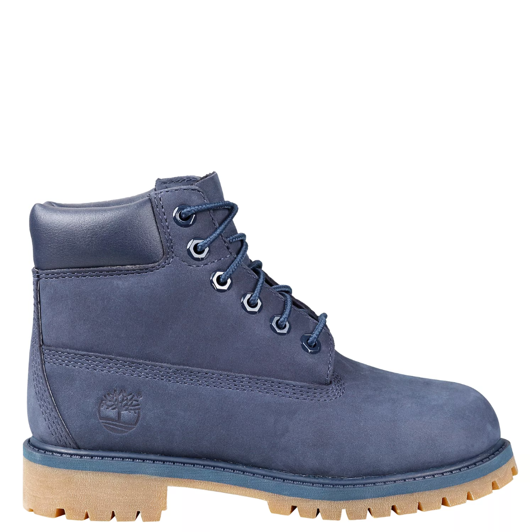 Youth Timberland Premium 6-Inch Waterproof Boots - Blue Nubuck