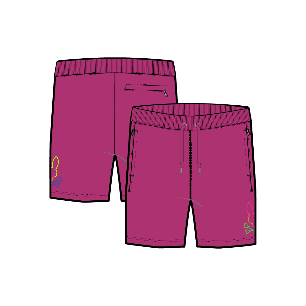 Men's Leo Bunny Shorts - Magenta Storm