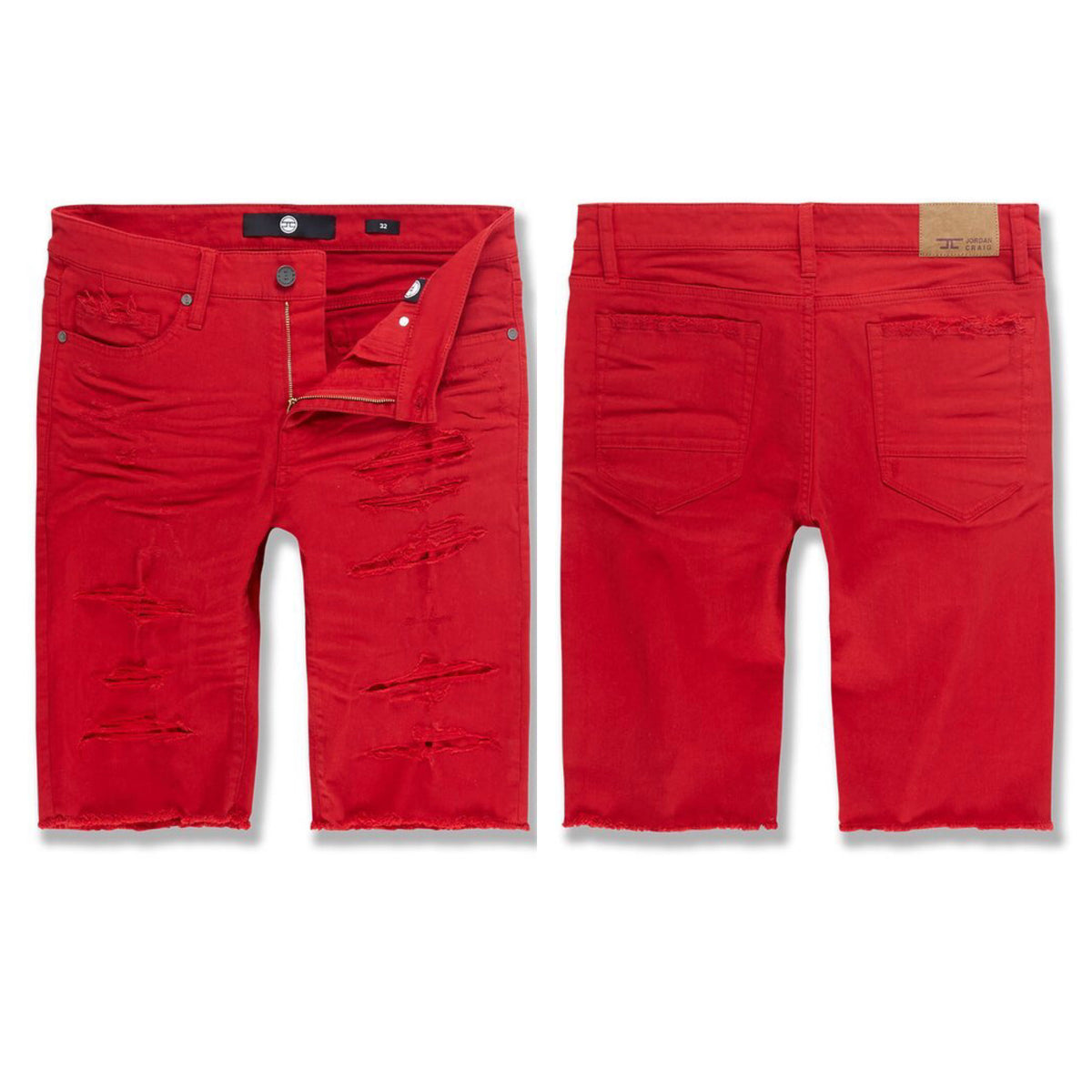 Big Men's Wildwood Twill Shorts - Red - J3166SX