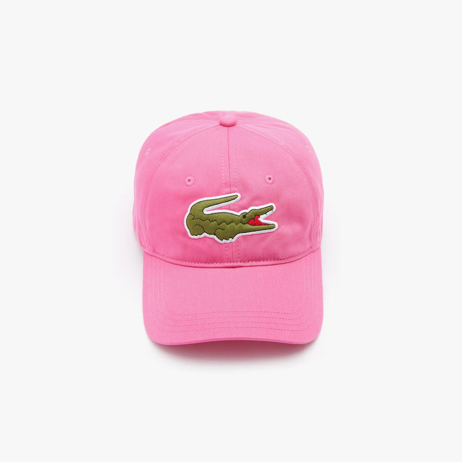 Men's Contrast Strap And Oversized Crocodile Cotton Cap - Pink (PQS) - RK4711