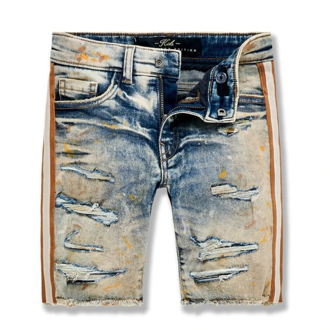 Jordan Craig - Kids Summertime Striped Denim Shorts - Sandstone - J3175SK