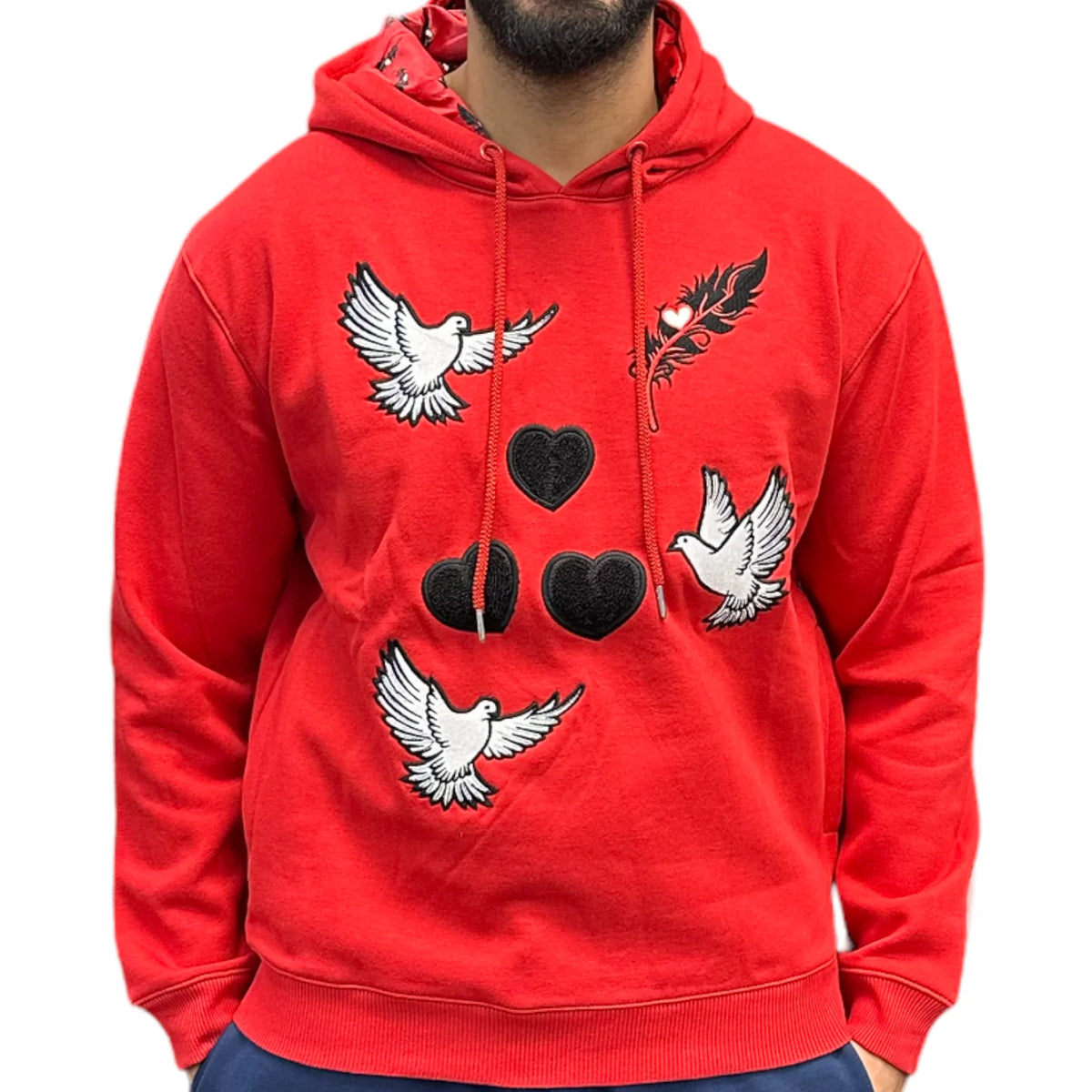 Focus - Peace And Love Hoodie - Red