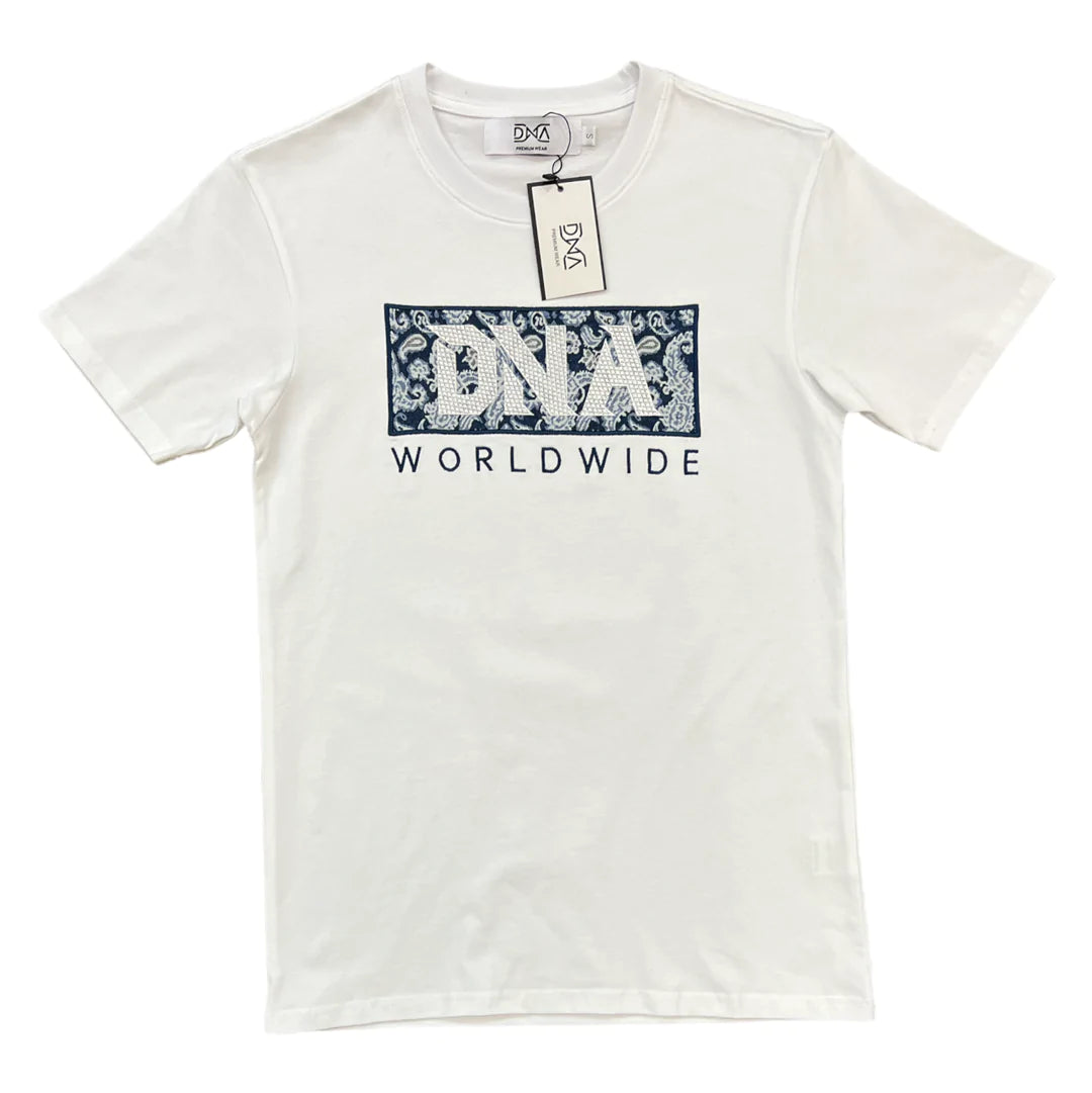 DNA Worldwide T-shirt - White/Blue