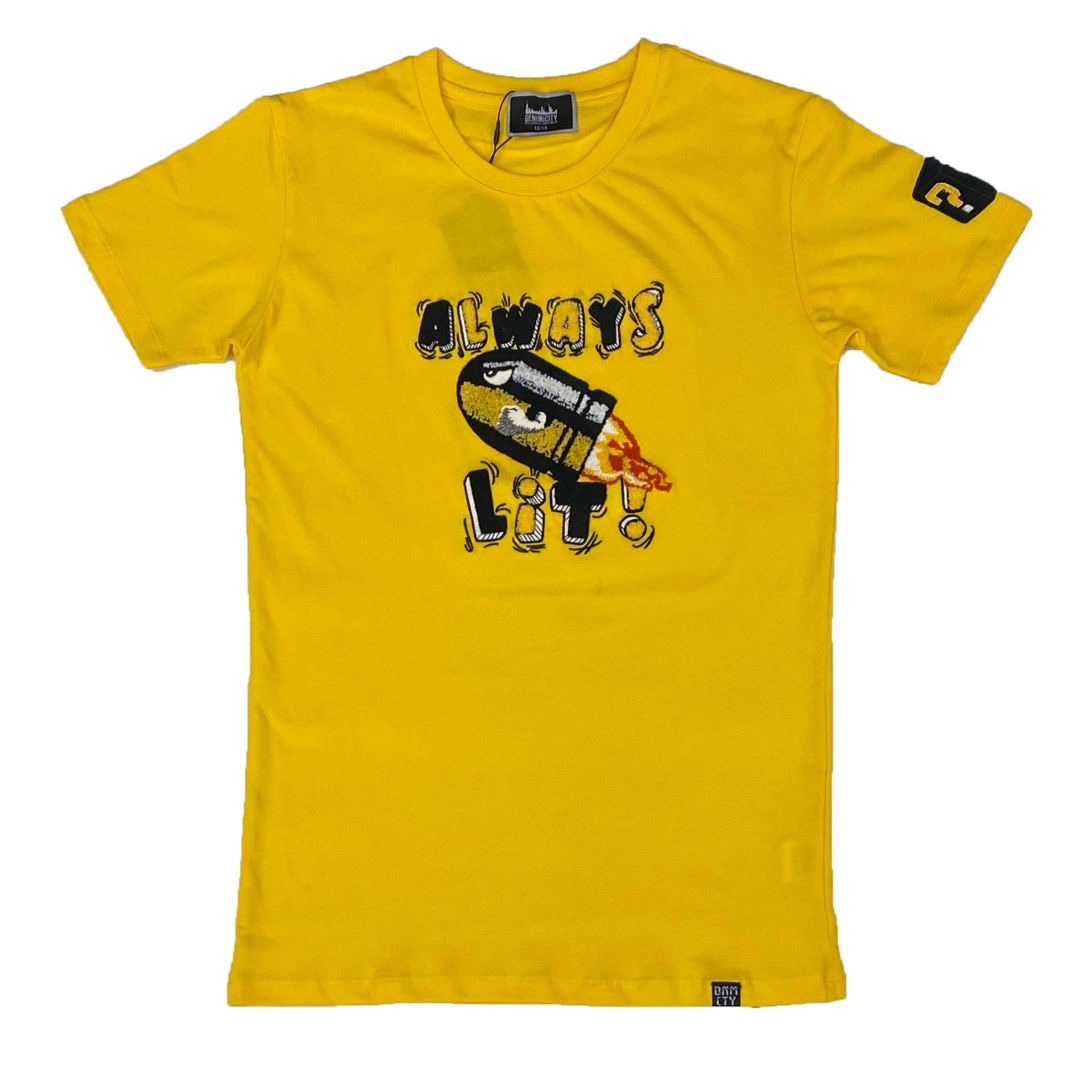 Kids Always Lit Tee-Yellow