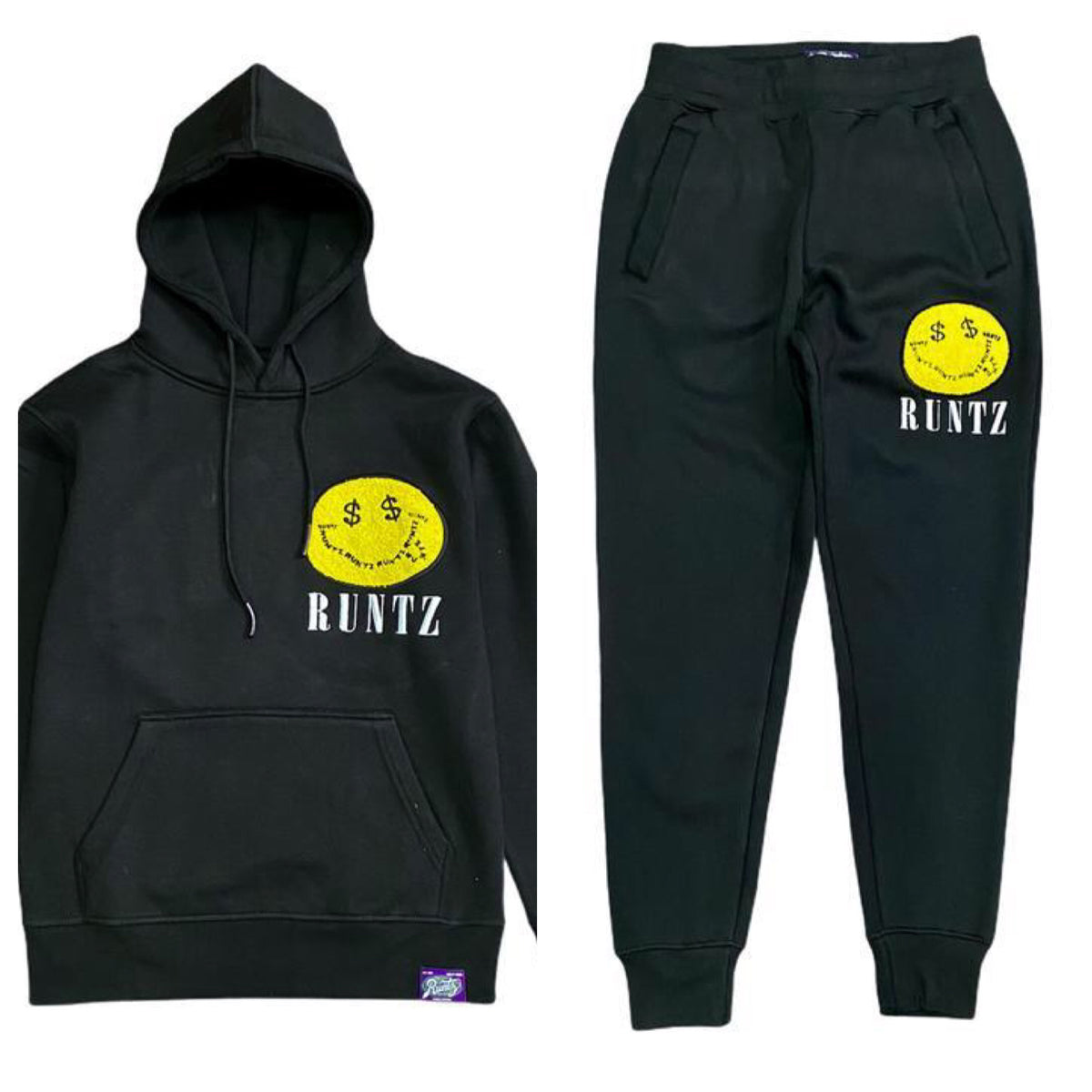 Runtz-Smilez Hoodie Set-Black