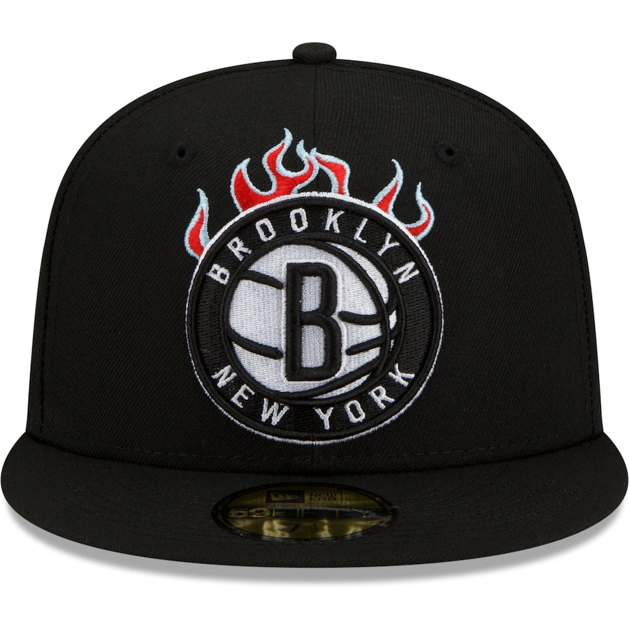 Brooklyn Net Team Fire Snapback Cap