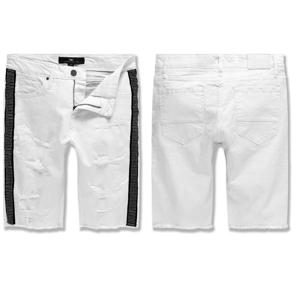 Jordan Craig-J3167S-Vegas Striped Denim Shorts-White