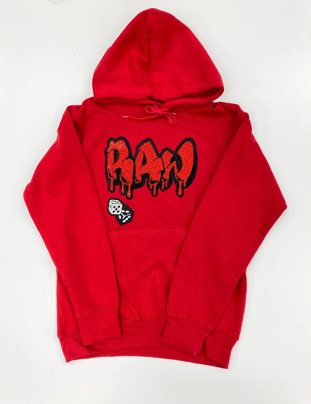 Rawyalty Bling Stone Hoodies-Red