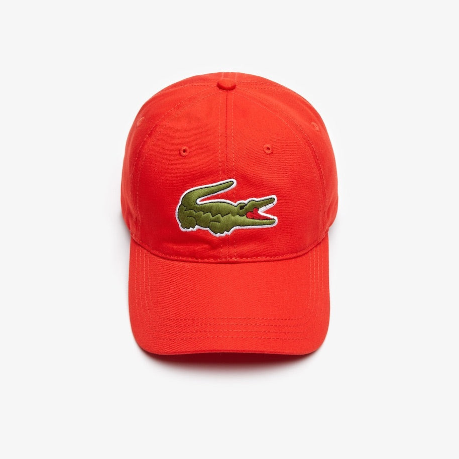 LaCoste-Men's Oversized-Croc Cap-Red • S5H-RK4711-51