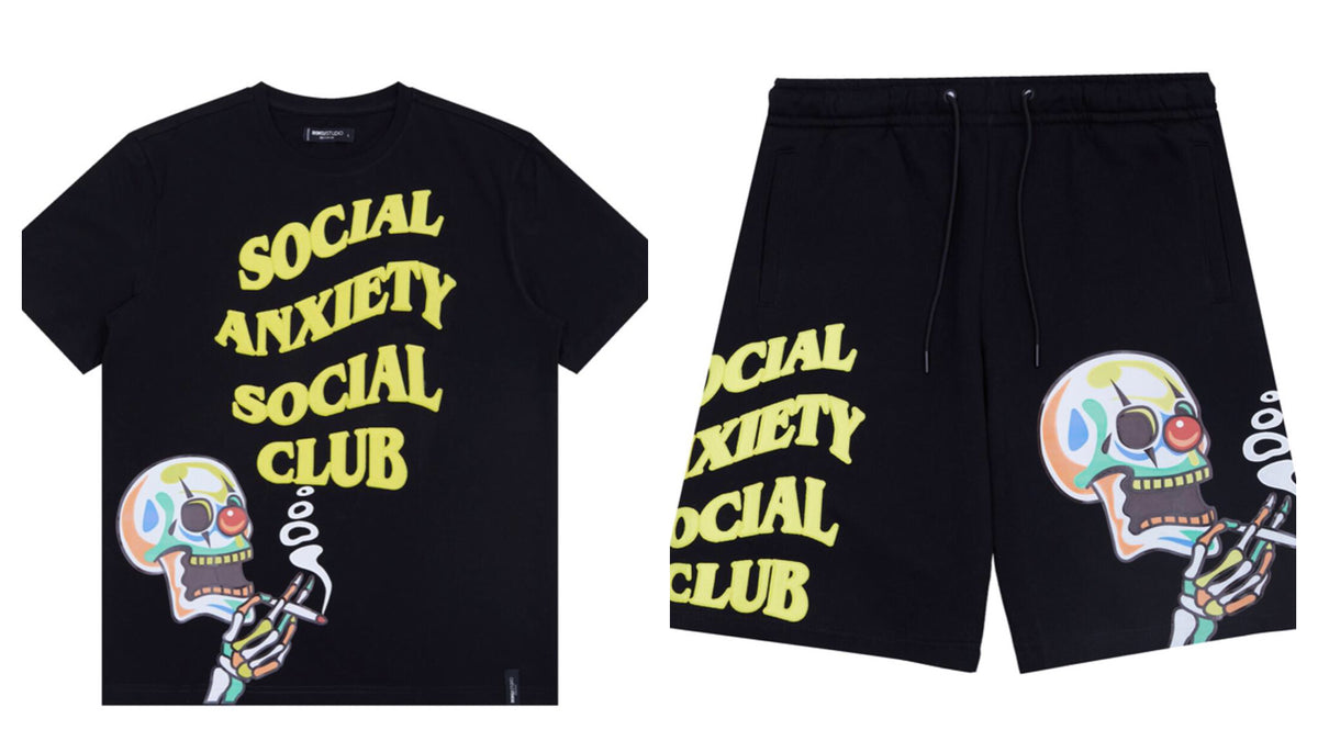 Social Anxiety Fleece Set - Black