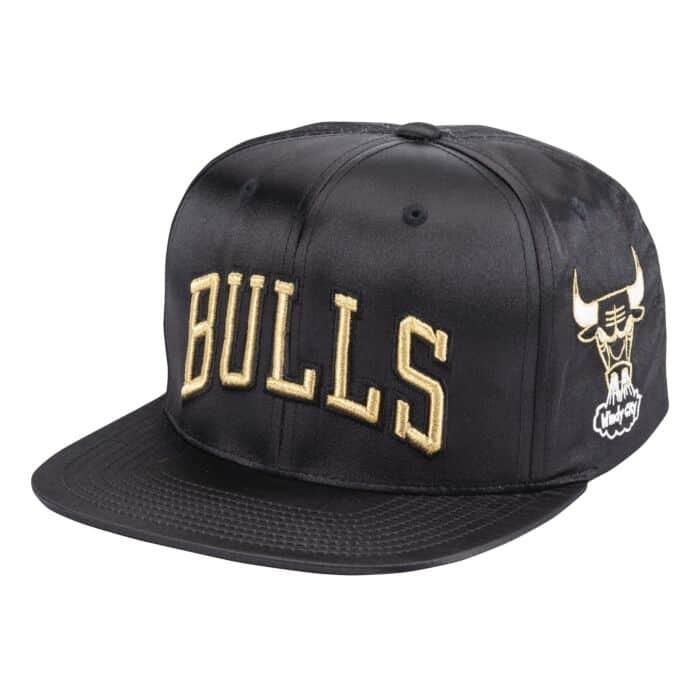 NBA Gold Chicago Bulls Snapback-Black
