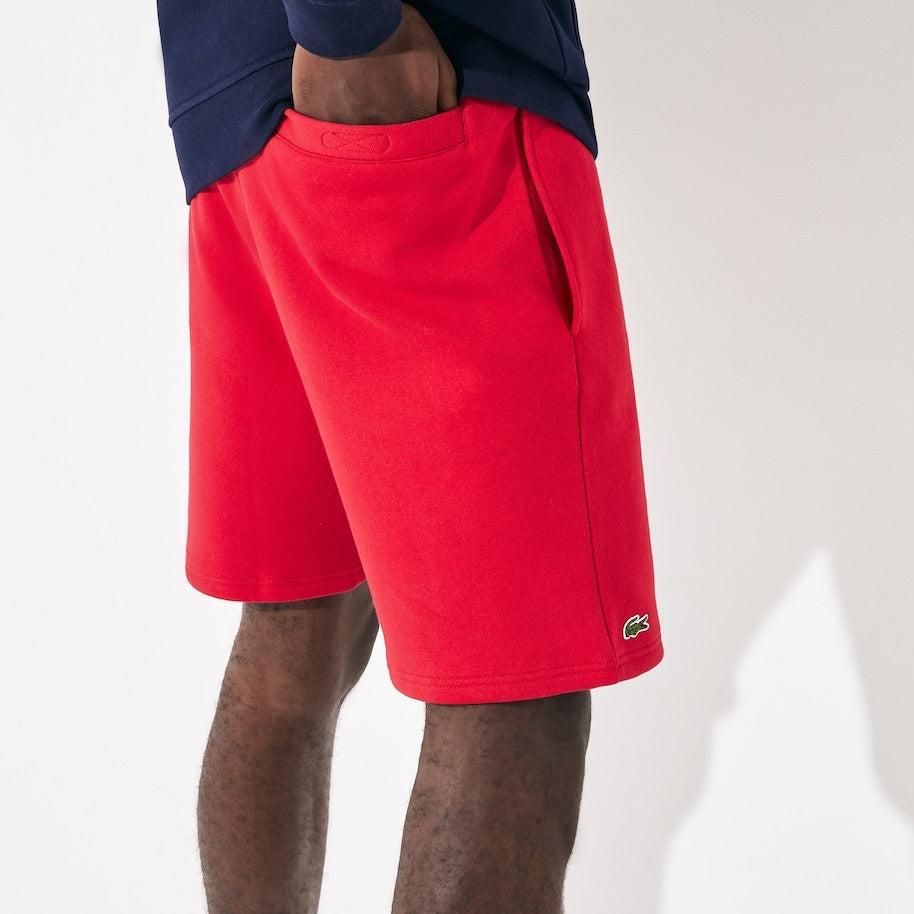 laCoste-Men's SPORT Tennis Fleece Shorts-Red • 240-GH2136-51