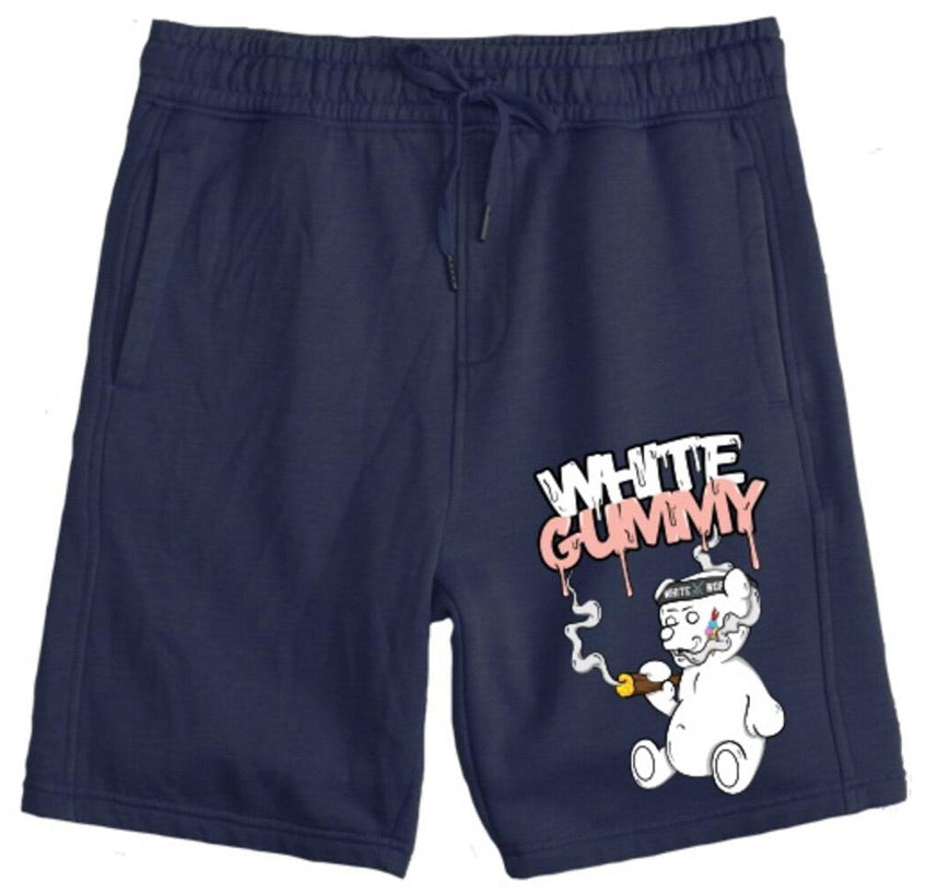 Runtz-White Gummy Shorts-Navy Blue