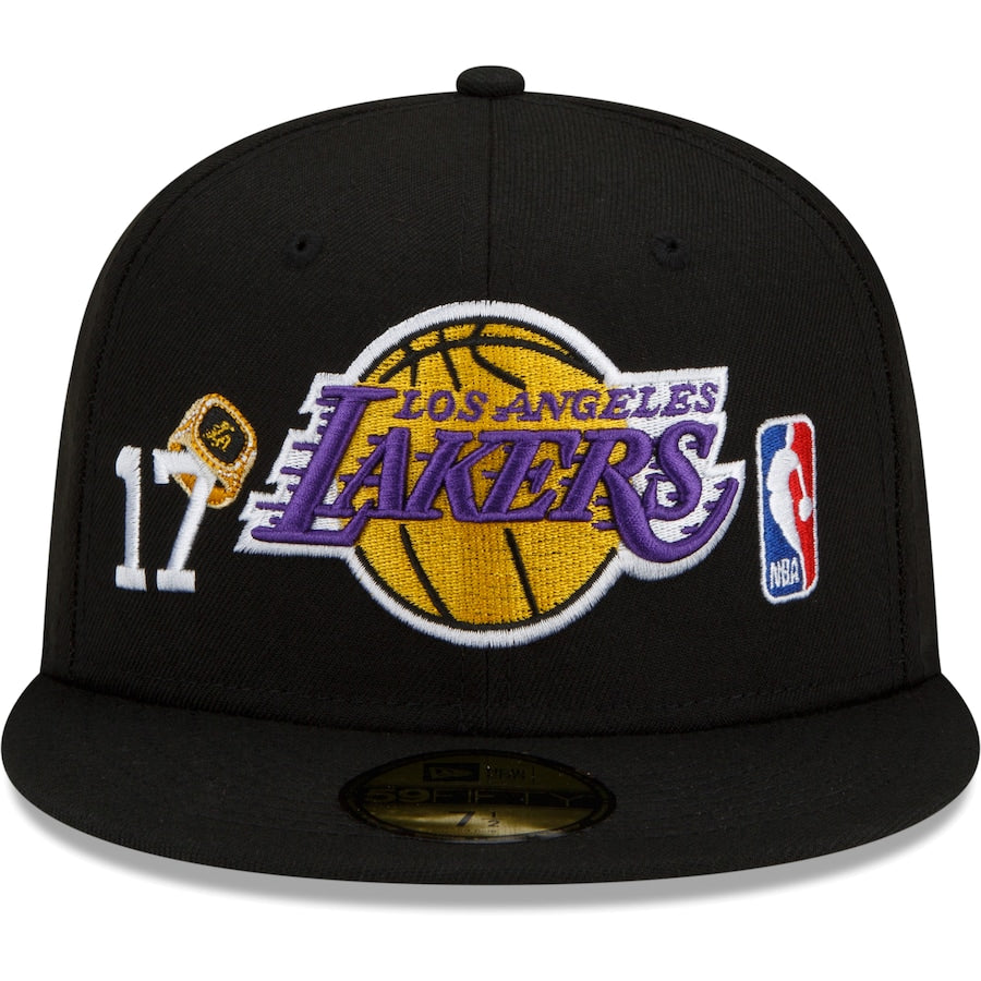 Los Angeles Lakers New Era 17x World Champions Count the Rings 59FIFTY Fitted Hat