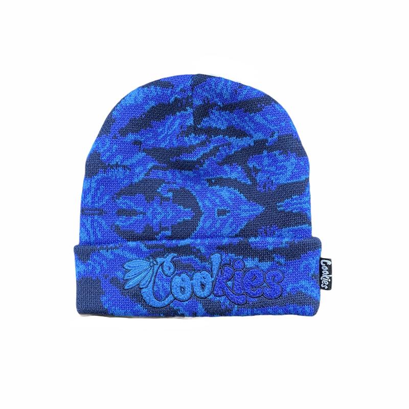 Cookies-Top Of The Key Camo Beanie-Blue