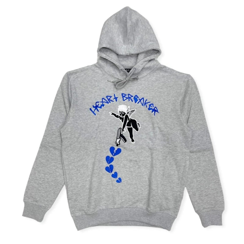 Focus heart Breaker Hoodie-Grey-Royal