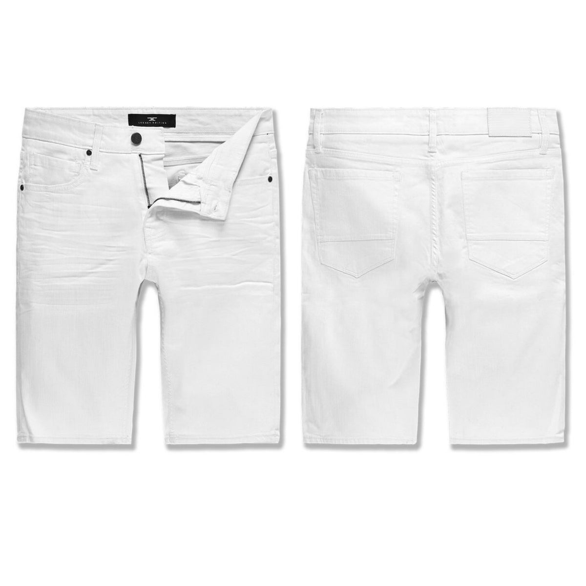 Big Men's Nashville Retro Slub Shorts - White - J3173SX