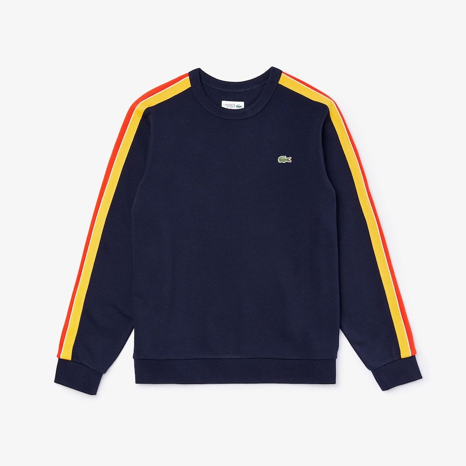 Lacoste-Sport Contrast Bands Sweatset-Navy Blue/Yellow/Red/Blue/White • H89