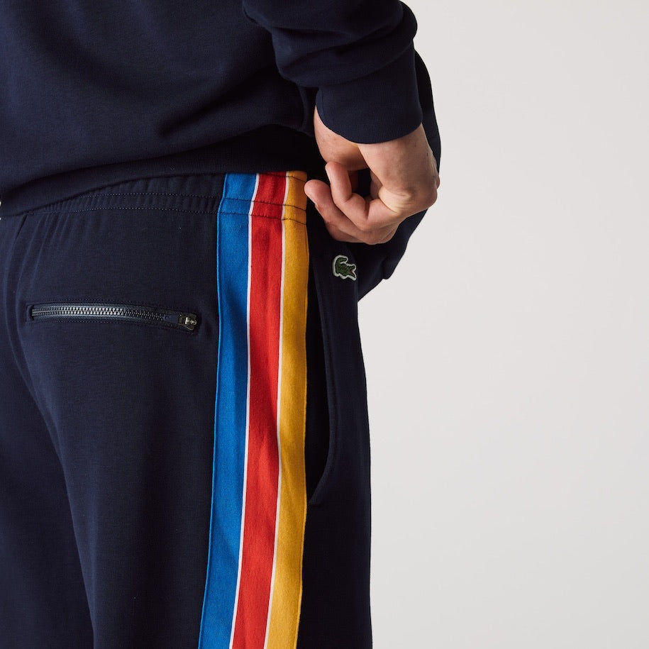 Lacoste-Sport Contrast Bands Sweatset-Navy Blue/Yellow/Red/Blue/White • H89