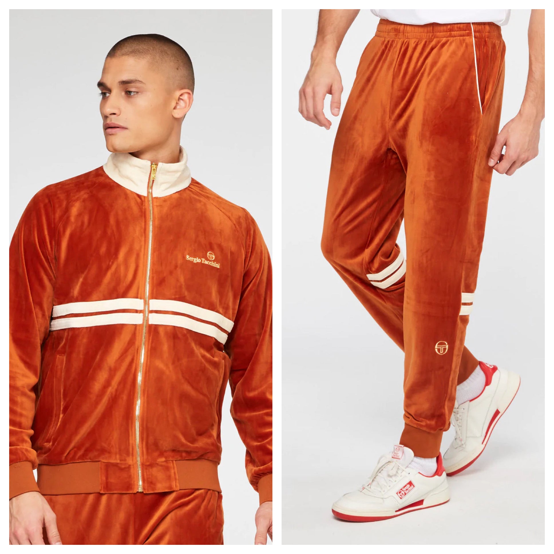 Sergio Tacchini - Dallas Velour Track Set - Bombay Brown – Todays