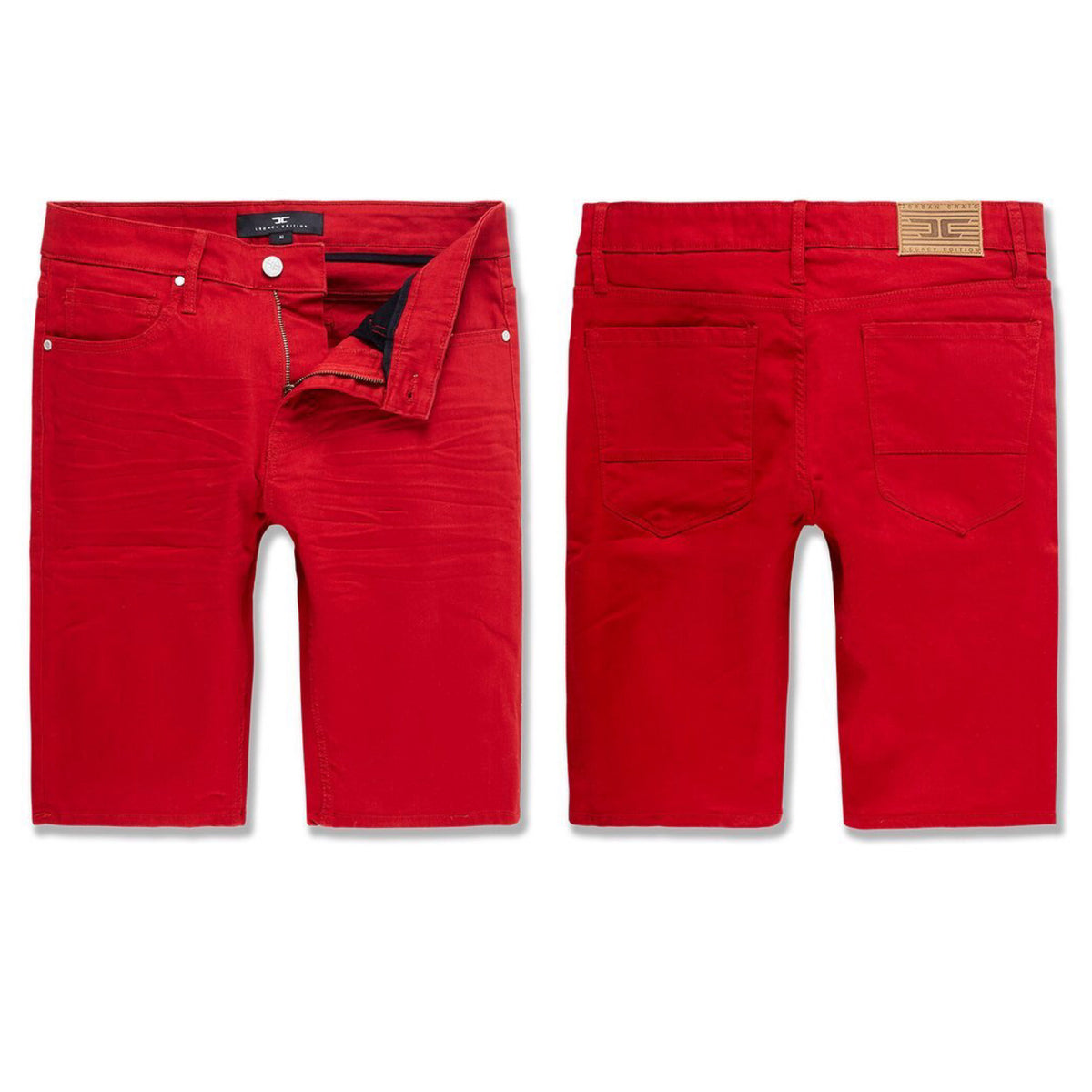 Jordan Craig - Nashville Retro Slub Shorts - Red (J3173S)