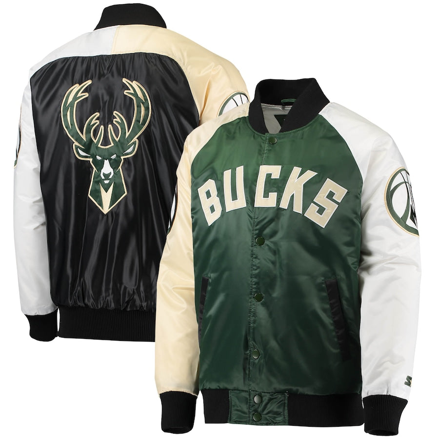 Milwaukee Bucks Tricolor Remix Full-Snap Jacket