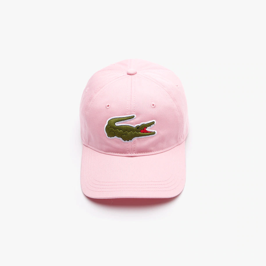 Men's Contrast Strap And Oversized Crocodile Cotton Cap - Pink (7SY) - RK4711