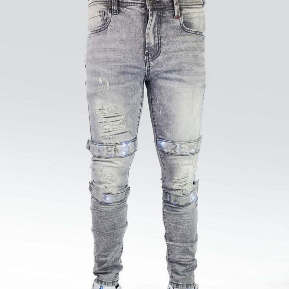 Preme Jeans-Preme Strap Silver Crystal-Grey