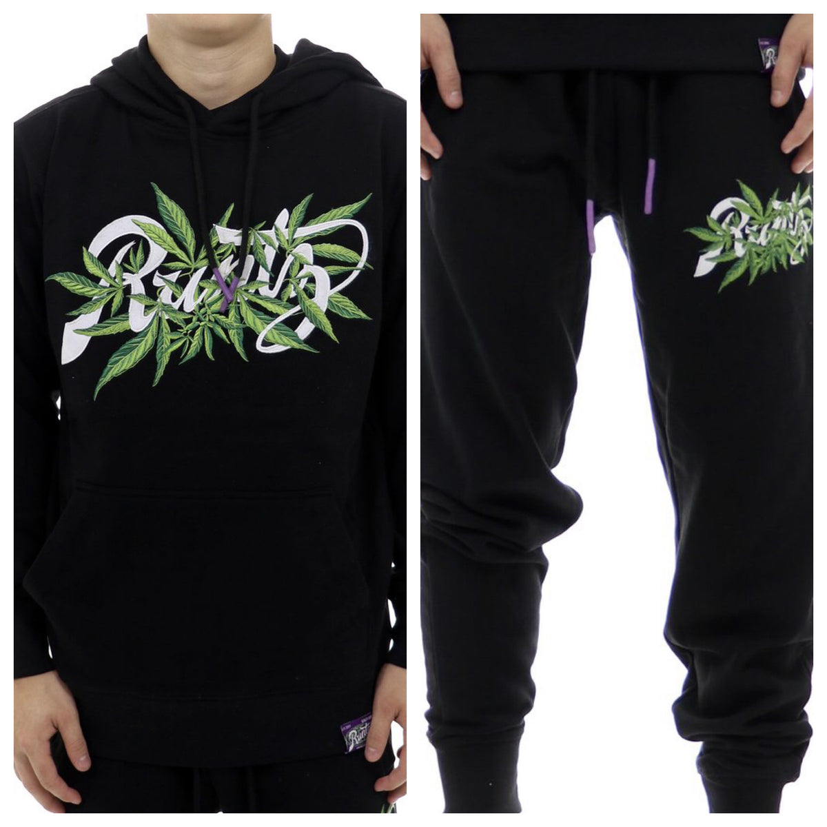 Runtz Botanical Hooded Set-Black