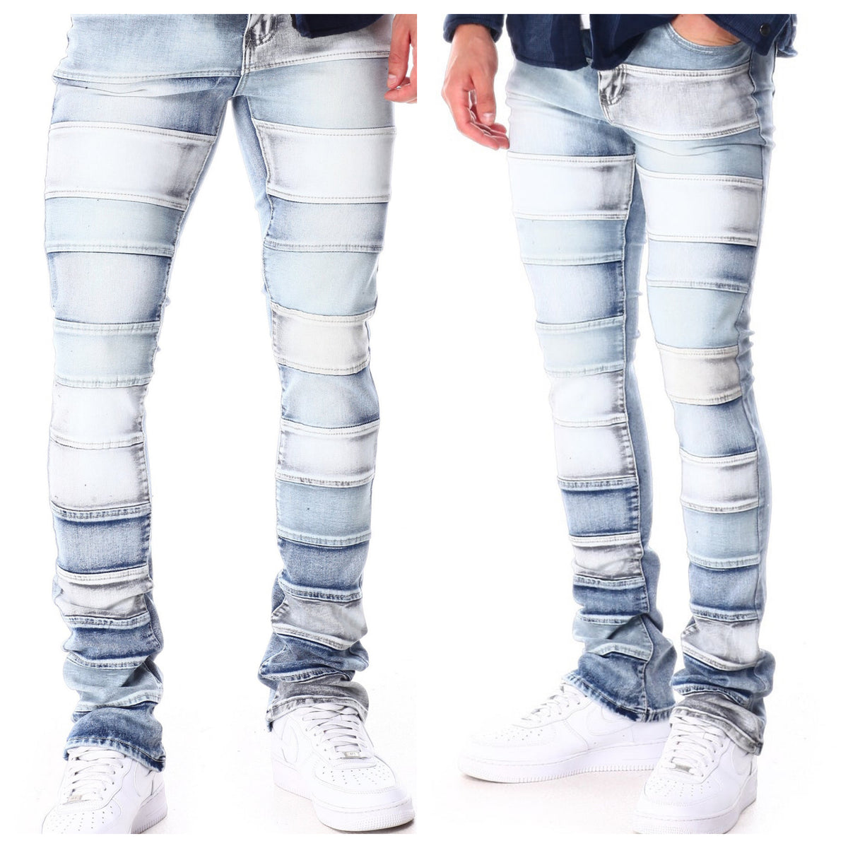 Waimea Multi Panel Stacked Fit Jean-Blue Wash