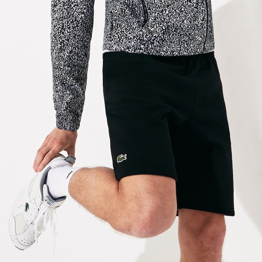 LaCoste-Men's SPORT Tennis Fleece Shorts-Black•031-GH2136