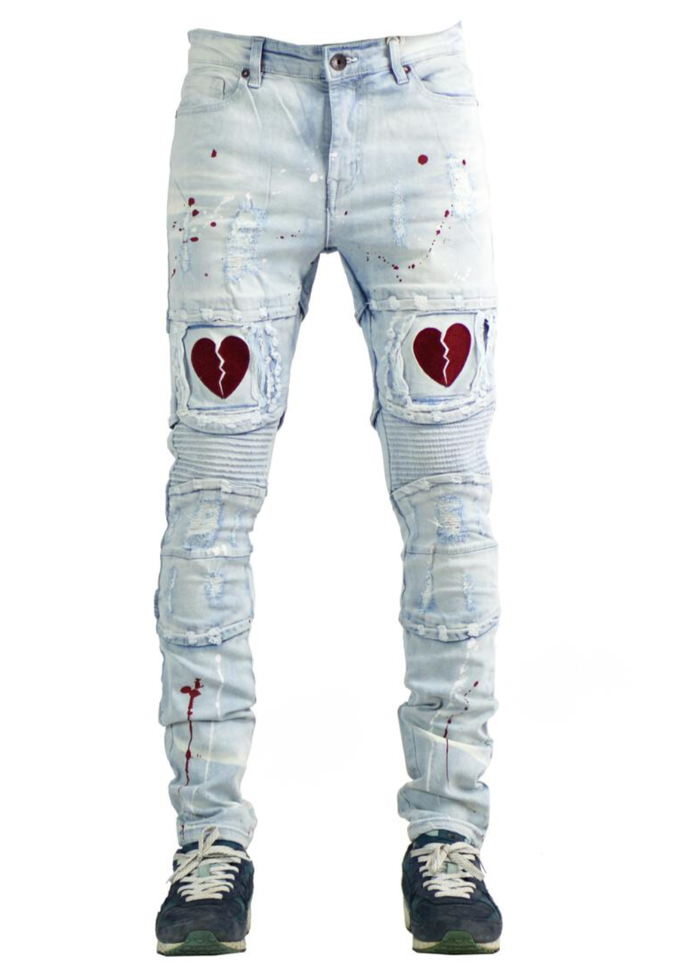 Focus Jeans-Broken Heart W/Paint Splatter-LT.Wash