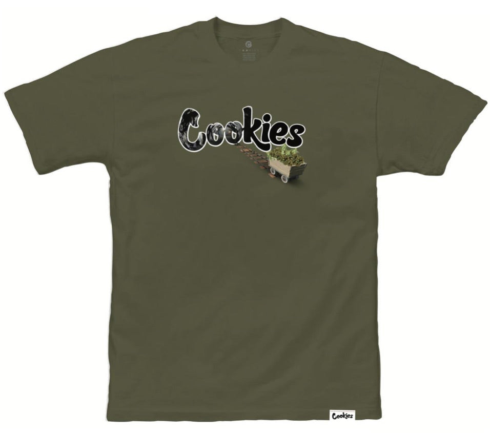 Cookies-Mining Tee-Olive Green