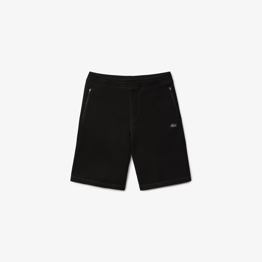 LaCoste-Motion Stretch Cotton Bermuda Shorts-Black • 031-FH5178-51