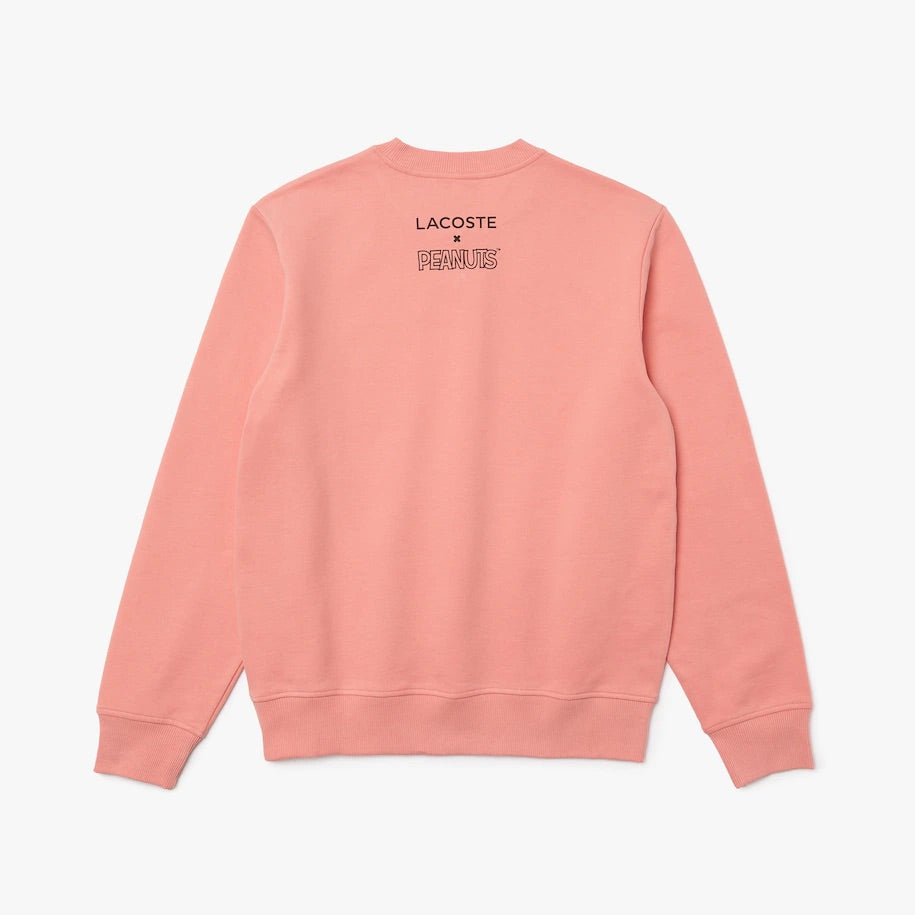 Unisex Lacoste x Peanuts Crew Neck Organic Cotton Sweatshirt-6Pink•5MM-SH7765
