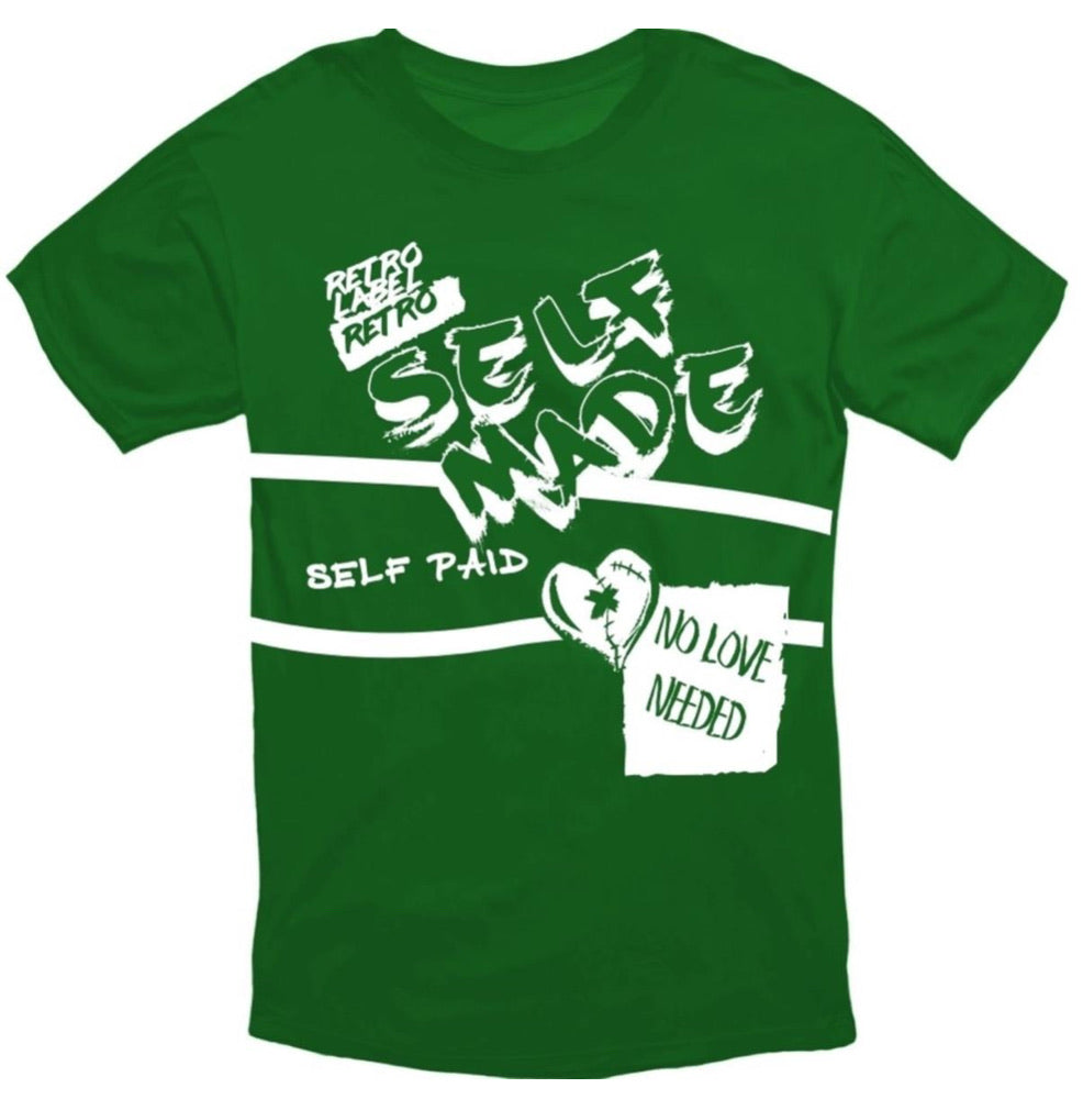 Retro label-Self Made-Green