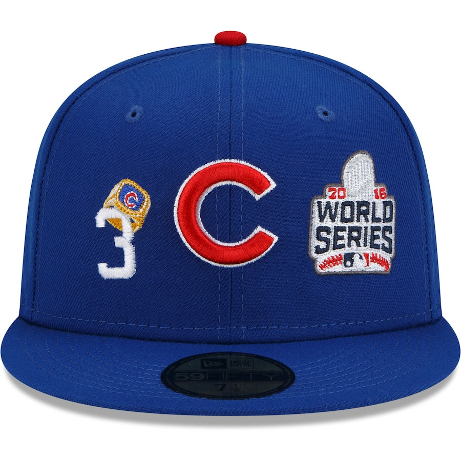 Chicago Cubs 3x World Series Champions Count the Rings 59FIFTY Fitted Hat