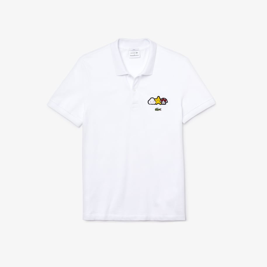 LaCoste-Unisex Lacoste x FriendsWithYou Design Classic Fit Polo-White • 001-PH0407
