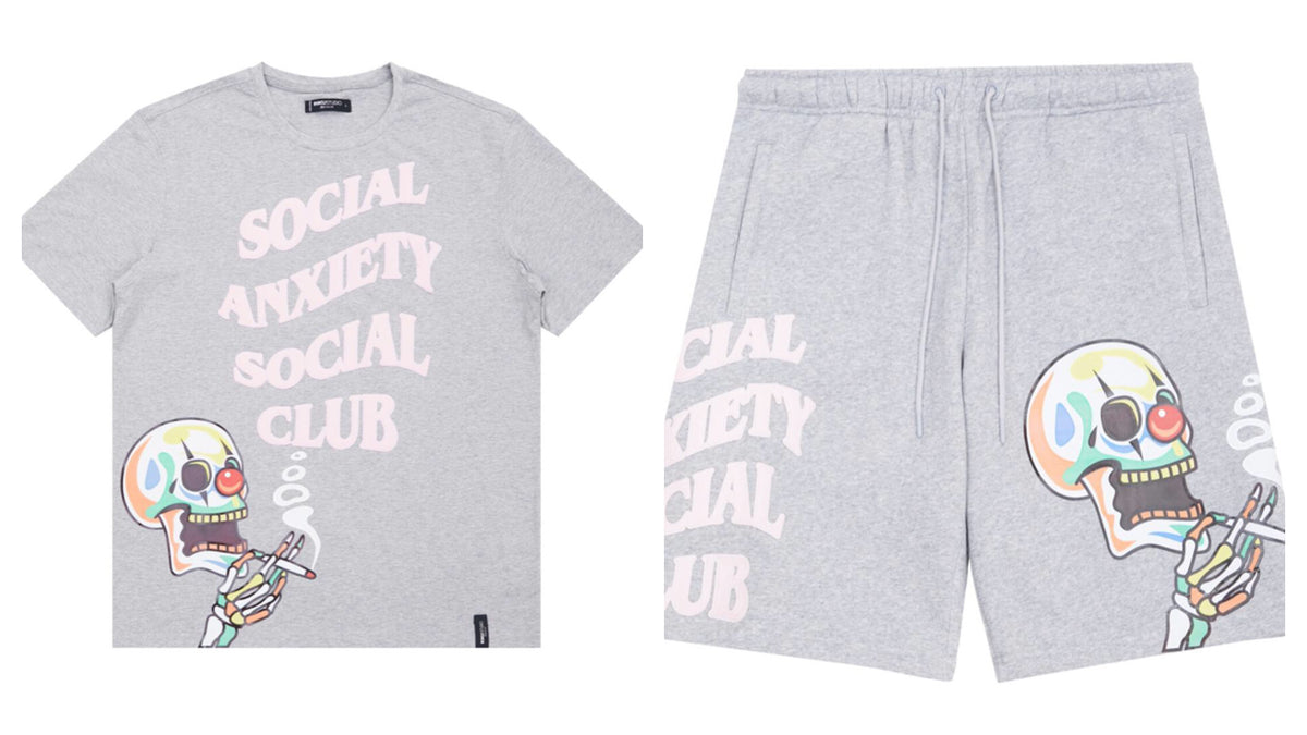 Social Anxiety Fleece Set - Heather Grey