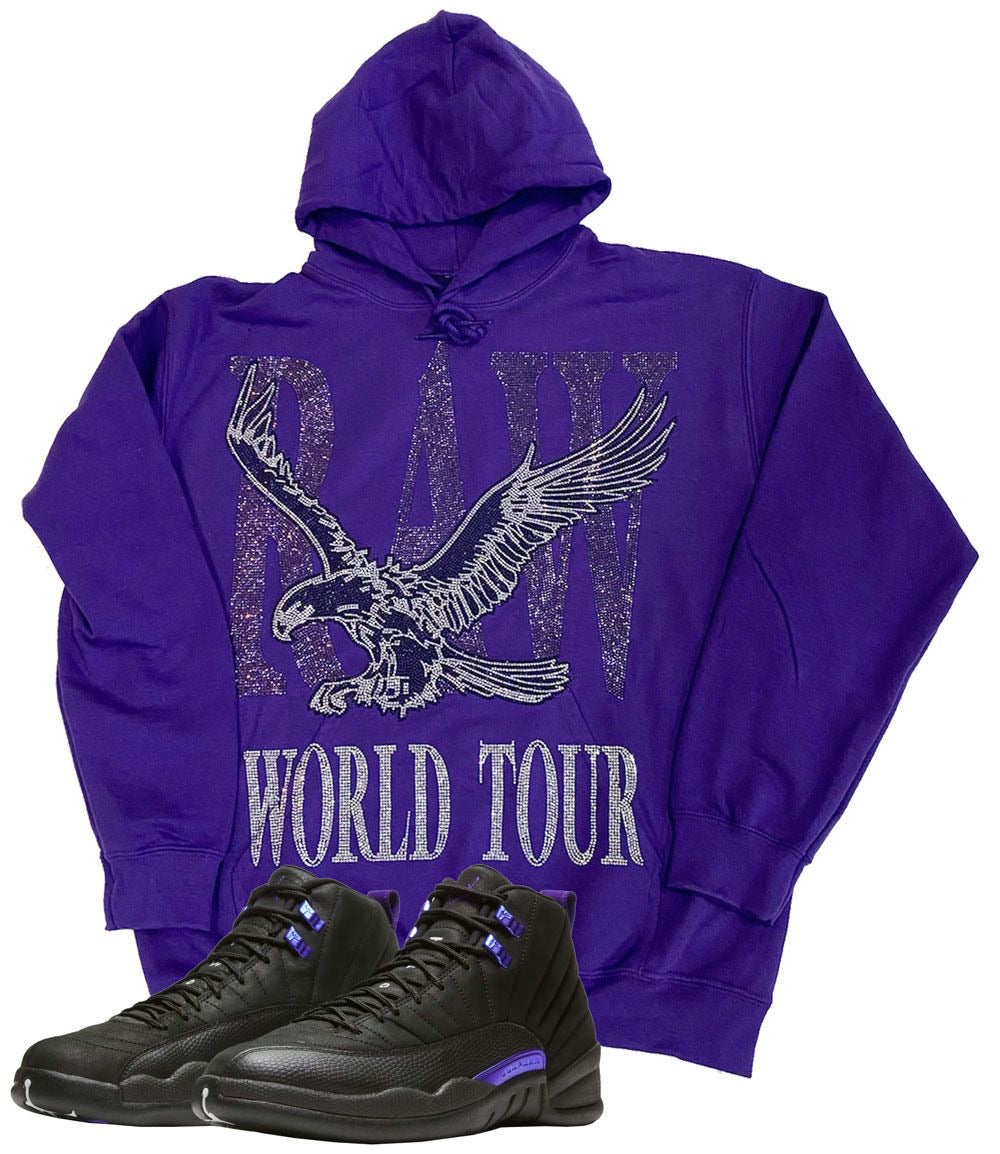Rawyalty- RAW World Tour Bling Hoodie-Purple