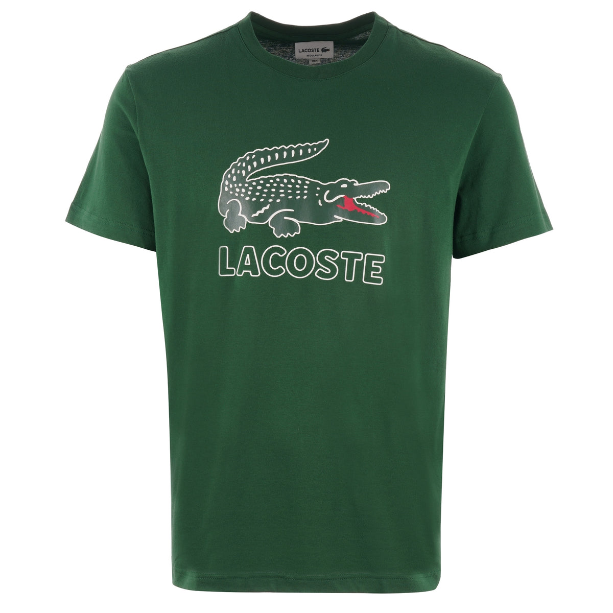 LaCoste-Men's Graphic Croc T-shirt-Green • 132-TH6386