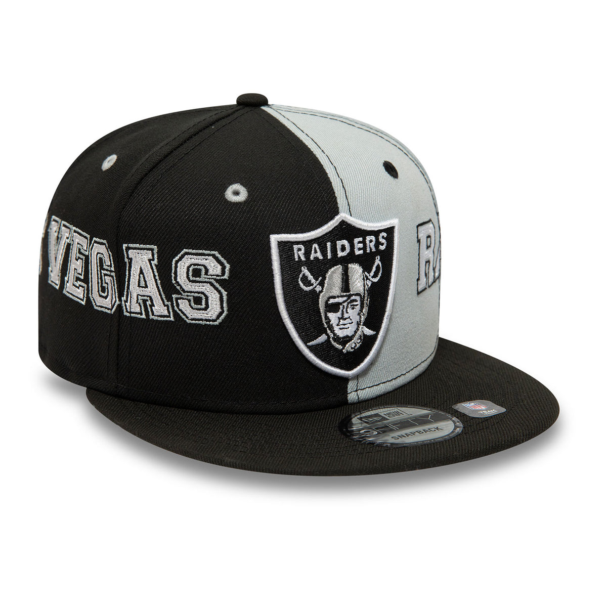 Las Vegas Raiders Satin 9FIFTY Snapback Hat, Black, NFL by New Era