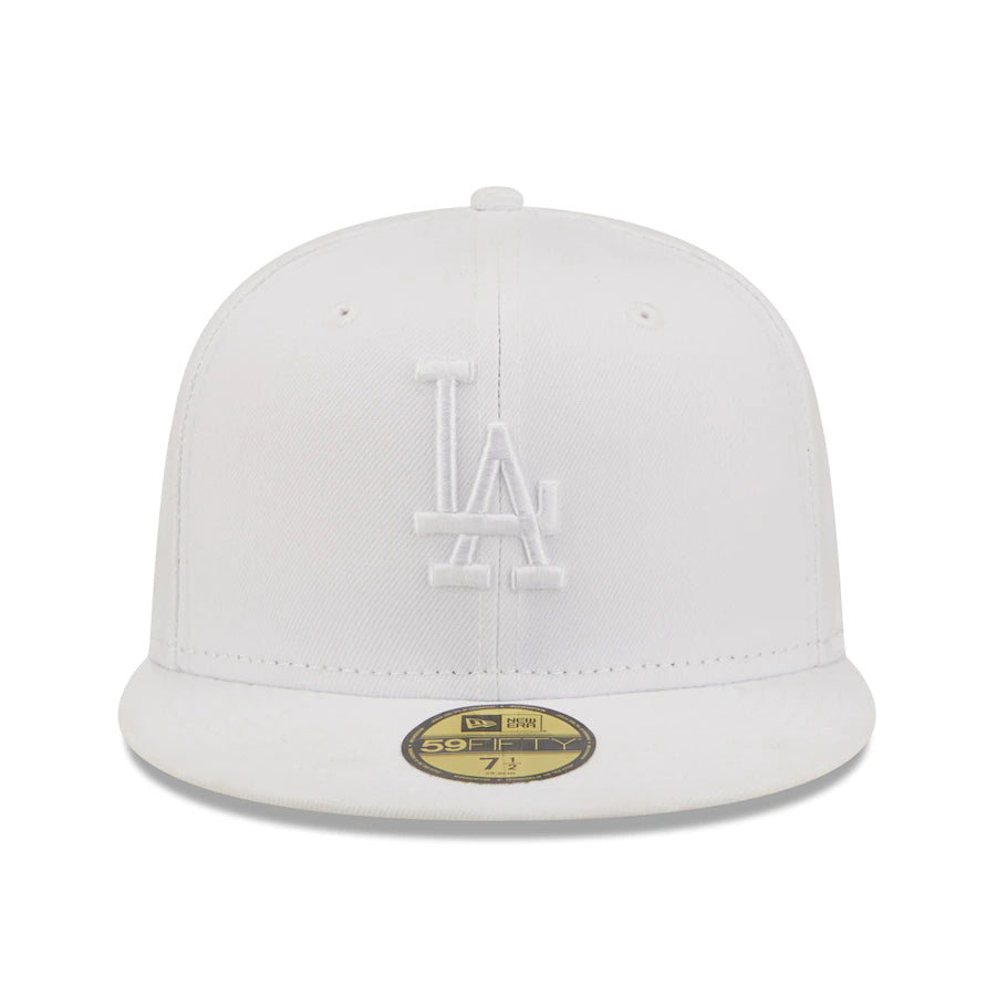 New Era - Los Angeles Dodgers White on White Fitted Hat