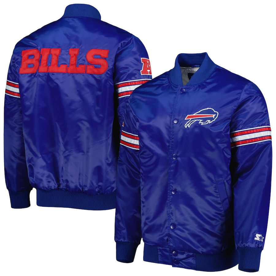 Men's Starter Royal Buffalo Bills Pick and Roll Full-Snap Jacket