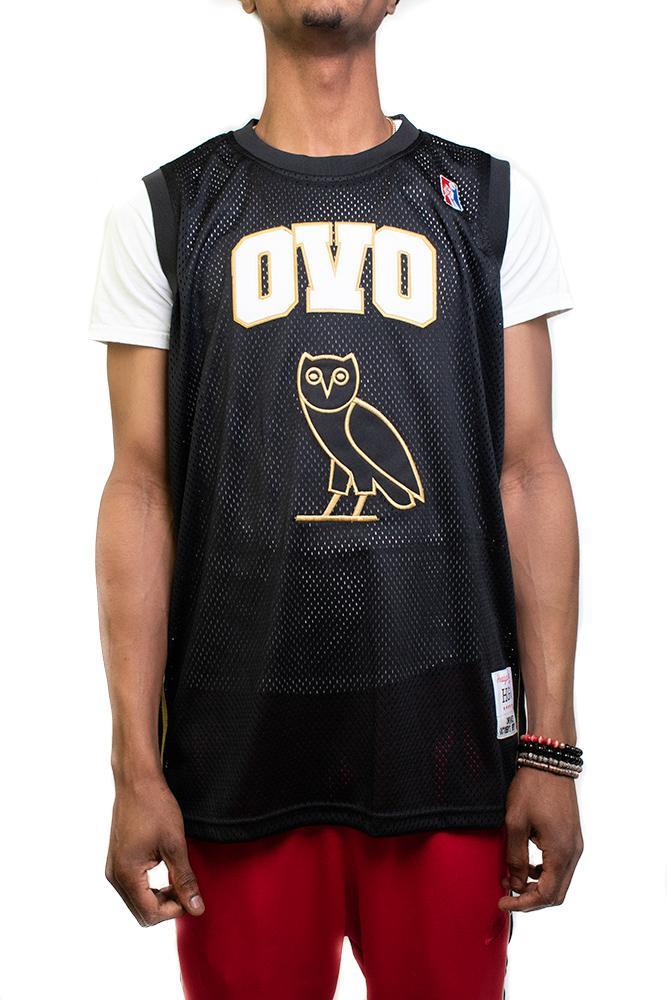 Headgear-"OVO" Basketball Jersey-Black/Gold