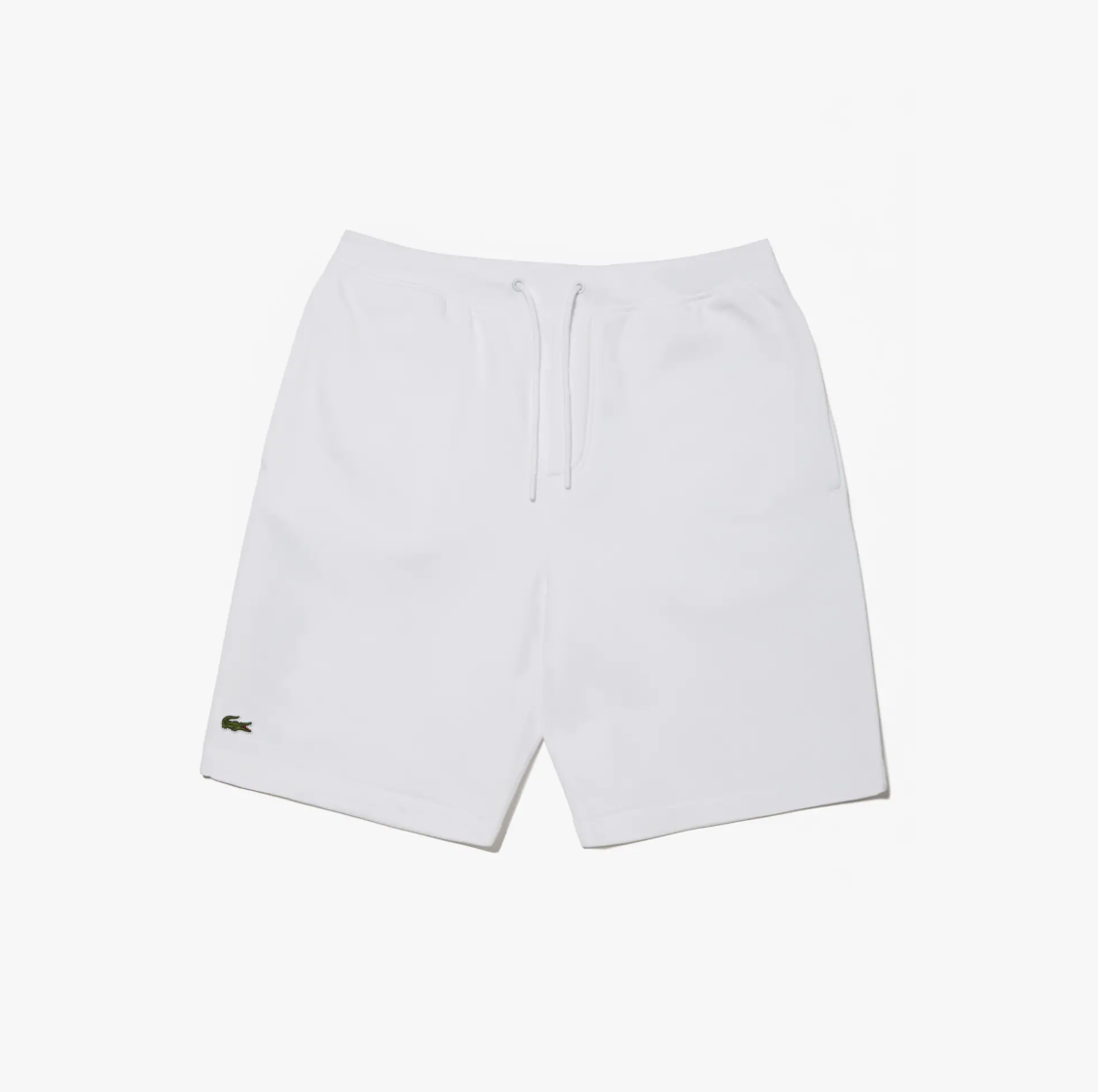 LaCoste-Men's SPORT Fleece Shorts-White/Black • AU8-GH3570